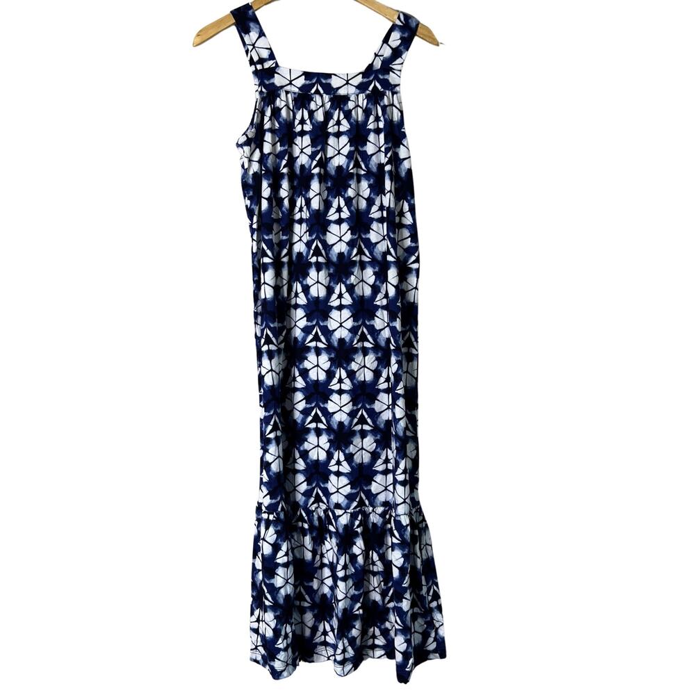 KOOLABURRA by Ugg Jersey Tiered Lounge Dress Navy Tie Dye S